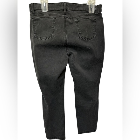 Eileen Fisher Black Straight Leg Denim Jeans - Picture 2 of 4